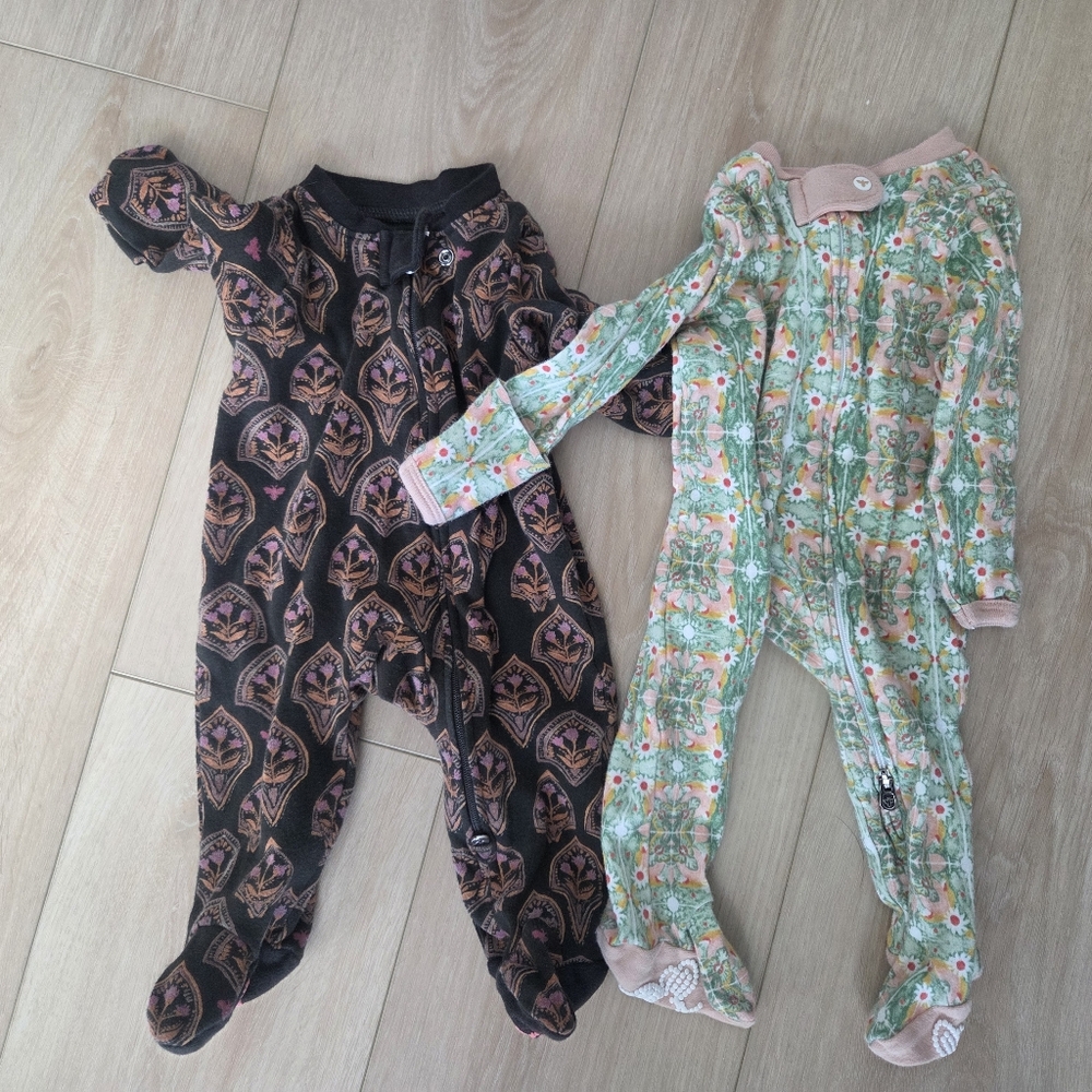 Burts Bees Newborn Girl Sleepers